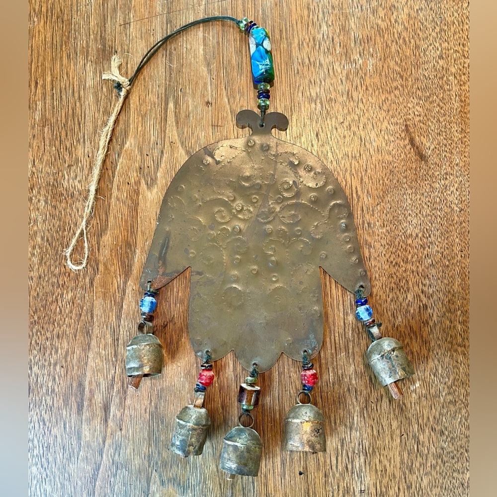 Hamsa 🪬 hand metal evil eye home decor chime - Picture 3 of 3